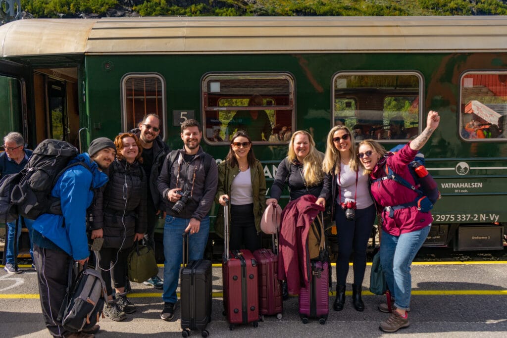 Viagem de trem de Oslo para Bergen, Noruega.